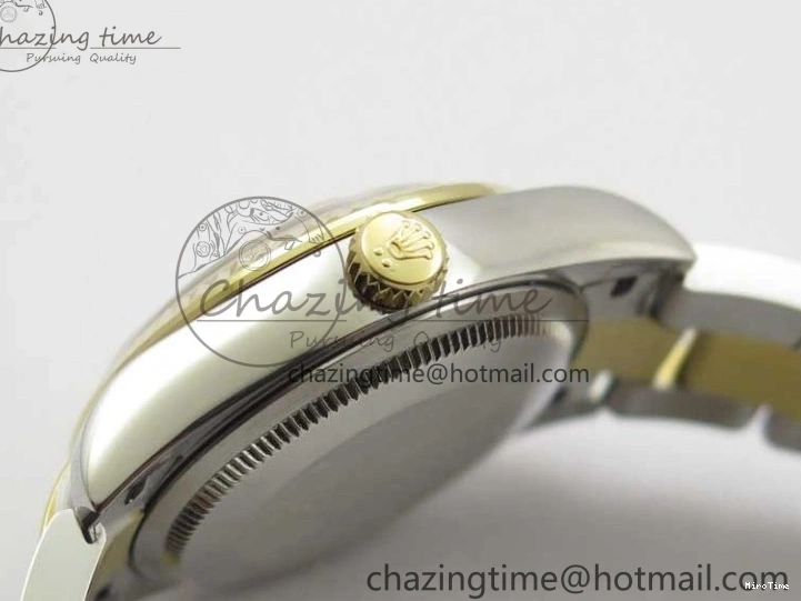 MiroTime 0203 WaterResistant Datejust 31mm 278273 SS YG BP Maker Best Edition Black Sticks Markers Dial on SS YG Oyster Bracelet 2718